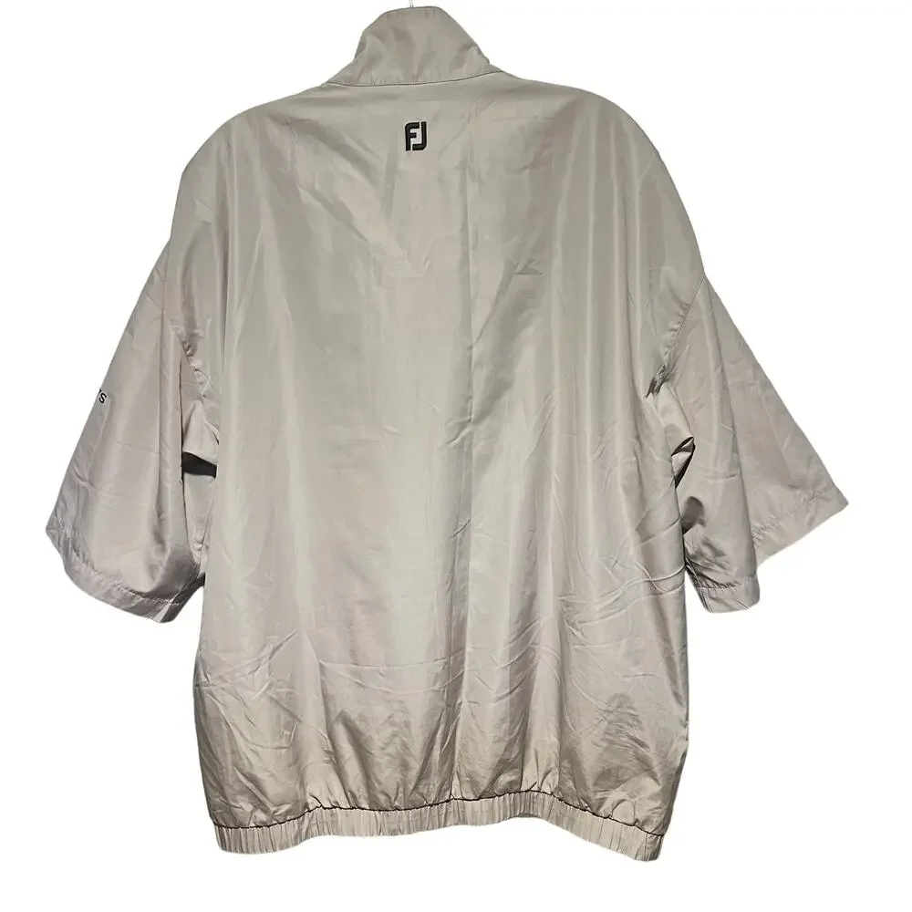 Footjoy Dryjoys FJ Half Sleeve Golf Jacket M Beige
